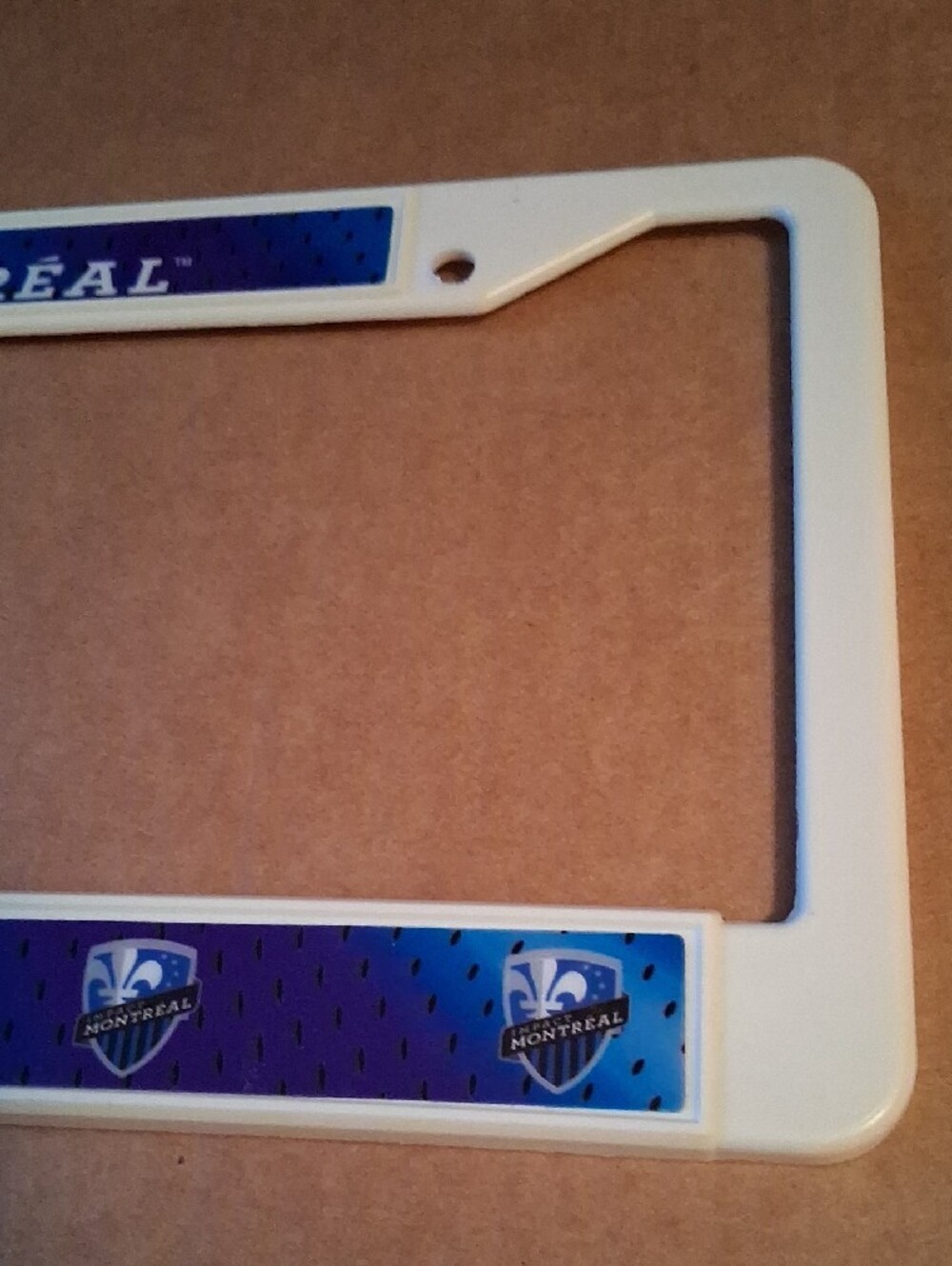 License Plate Frame - Blue/White - Picture 4 of 14
